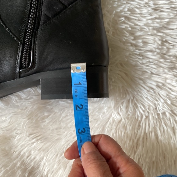 New Sz 10W Wide Calf black Leather knee high  boots - Picture 7 of 12